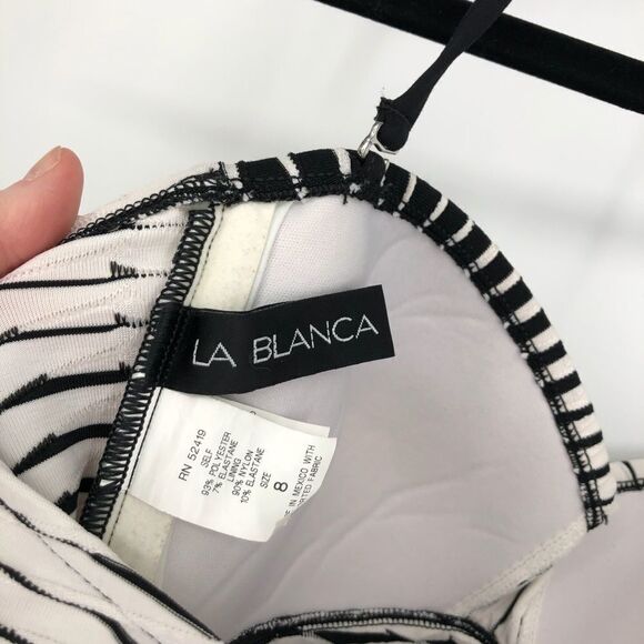 LA BLANCA Ombré Stripe‎ Halter Tankini Top - Picture 6 of 6